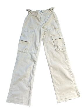 Hollister Low-Rise Adjustable Cream Cargo Pants Size 000